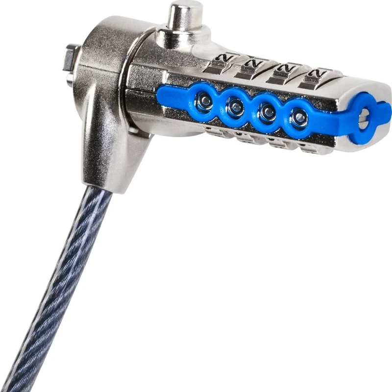 Targus DEFCON™ T-Lock Câble de verrouillage à combinaison réinitialisable pour ordinateur portable et de bureau Câble de sécurité (PA410E)