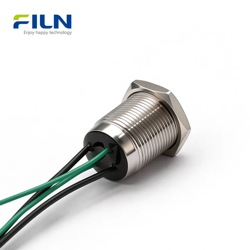 Push Button Waterproof Switch 16mm Metal Latching Momentary 4-Pin Pre-wired FILN