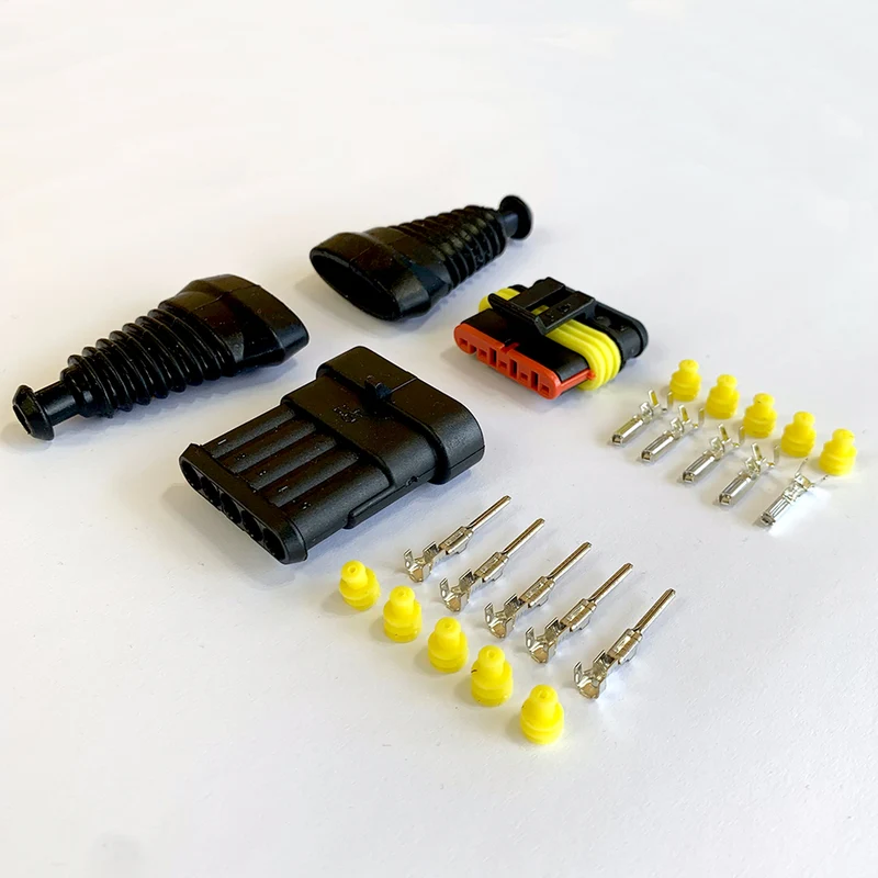 Kit de connecteur SuperSeal / 5 broches / avec gaines en caoutchouc