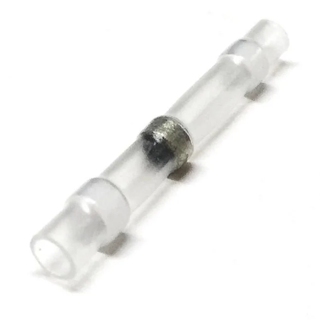 Connecteurs de fils thermorétractables à souder, blanc, paquet de 25