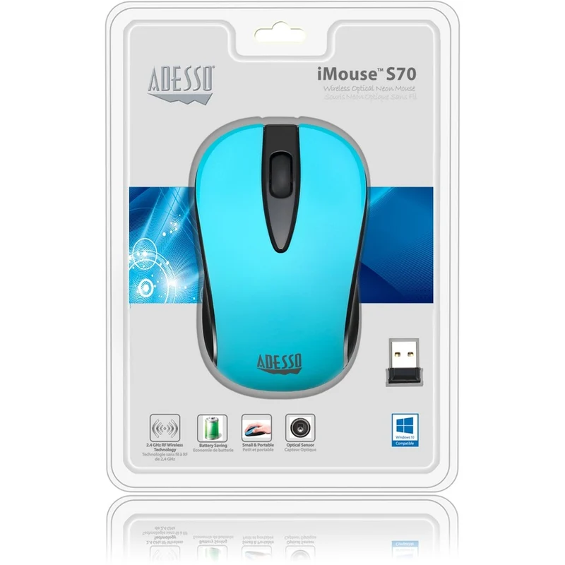 Adesso iMouse S70L - Souris optique sans fil Neon IMOUSE S70L