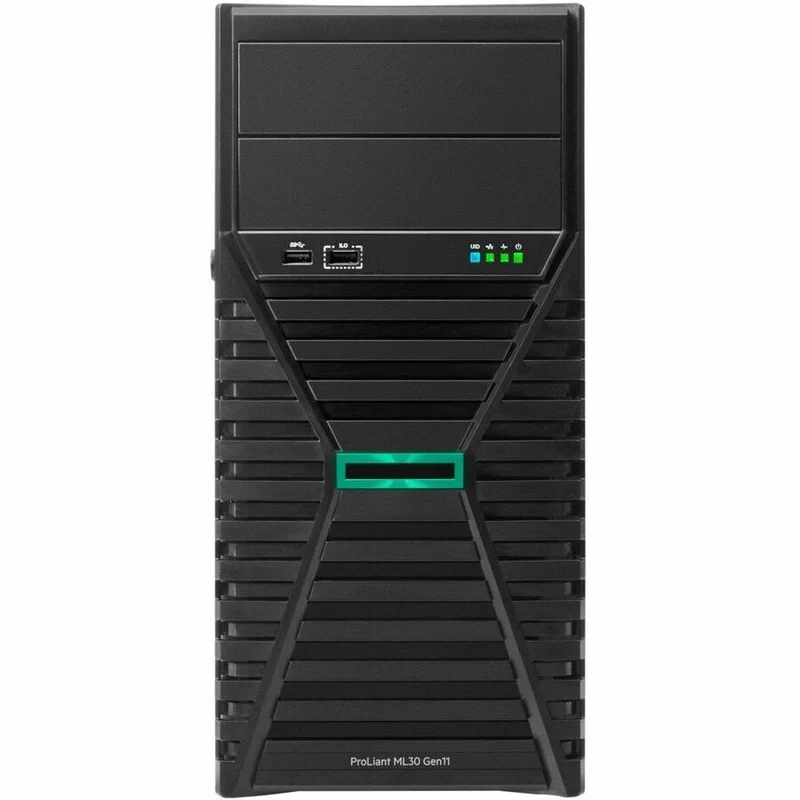 Serveur tour HPE ProLiant ML30 G11 4U - 1 x Intel Xeon E-2434 3.40 GHz - 32 Go de RAM - Disque dur 4 To - (2 x 2 To) Configuration du disque dur - Serial ATA/600, SAS 12 Gb/s, Contrôleur NVMe P72996-005