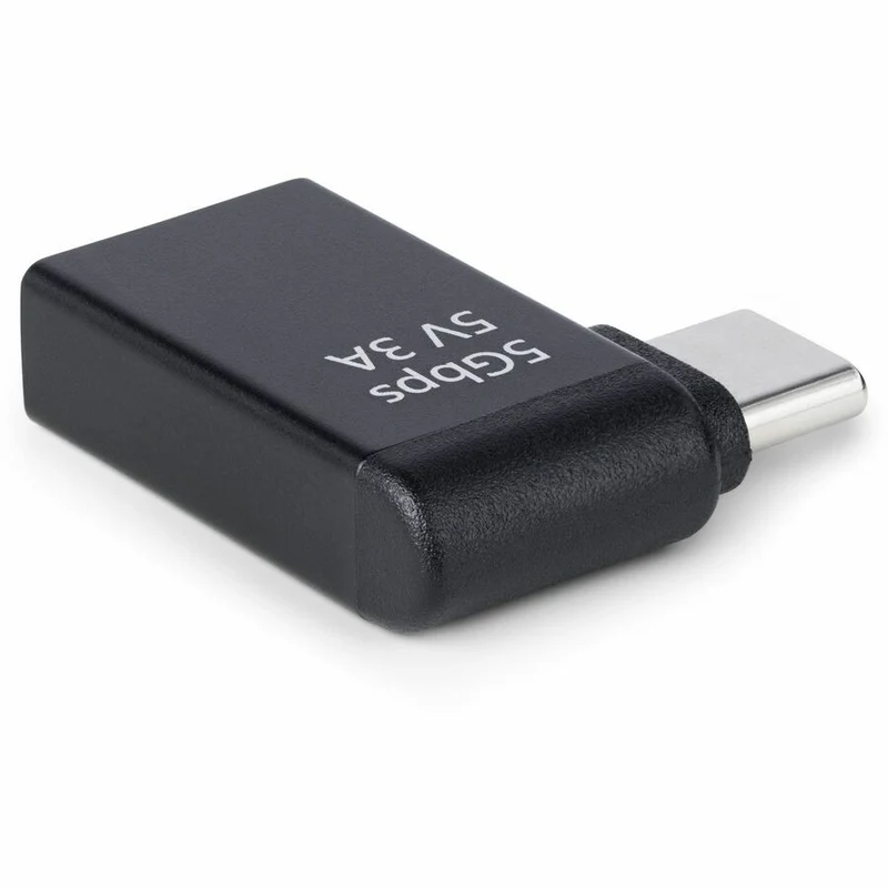 StarTech.com Adaptateur USB-C vers USB-A à angle droit, USB 5 Gbit/s, adaptateur compact USB-C mâle vers USB-A femelle, boîtier métallique durable, M/F USB31CAADGCPRA