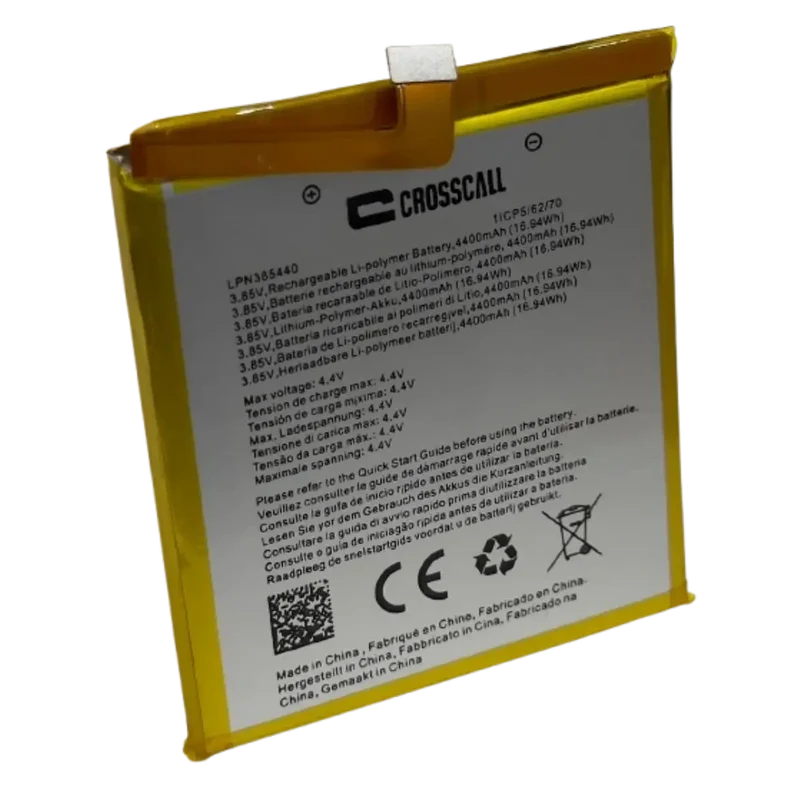 Batterie LPN385440 d'origine pour téléphone Crosscall Trekker X4