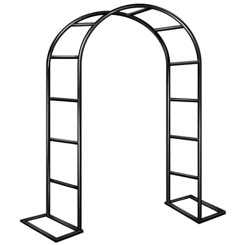 ArcoSteel – Arche de Jardin en Métal Noir Élégante