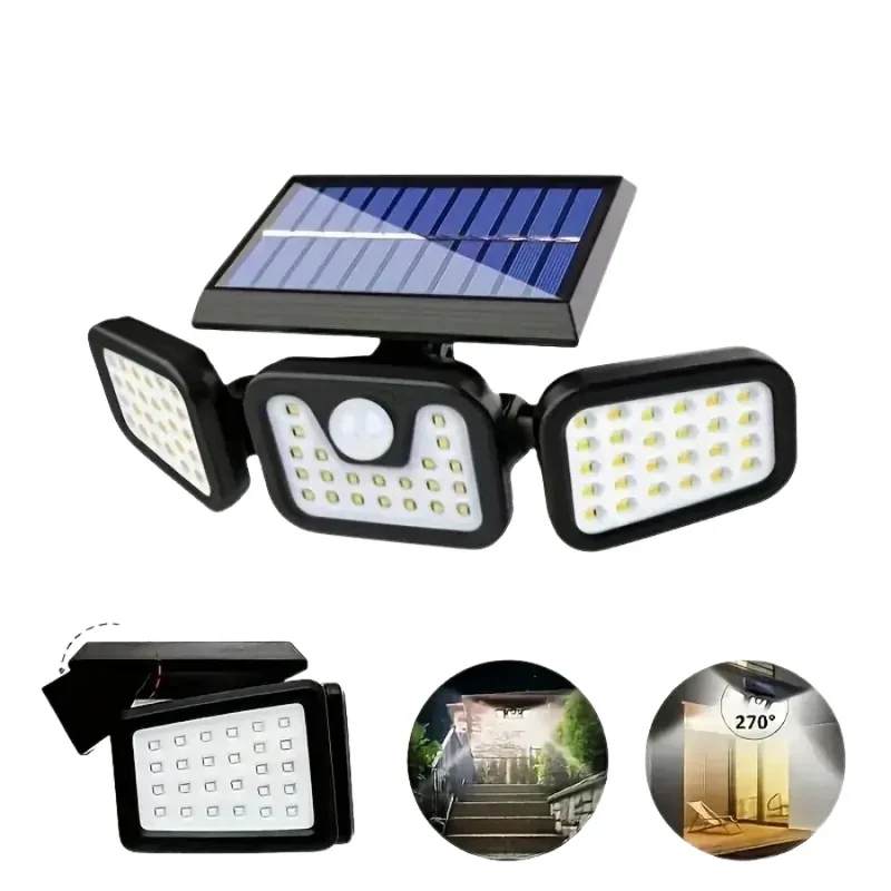 SolarGuard 3X – Lampe Murale Extérieure à Détection Solaire