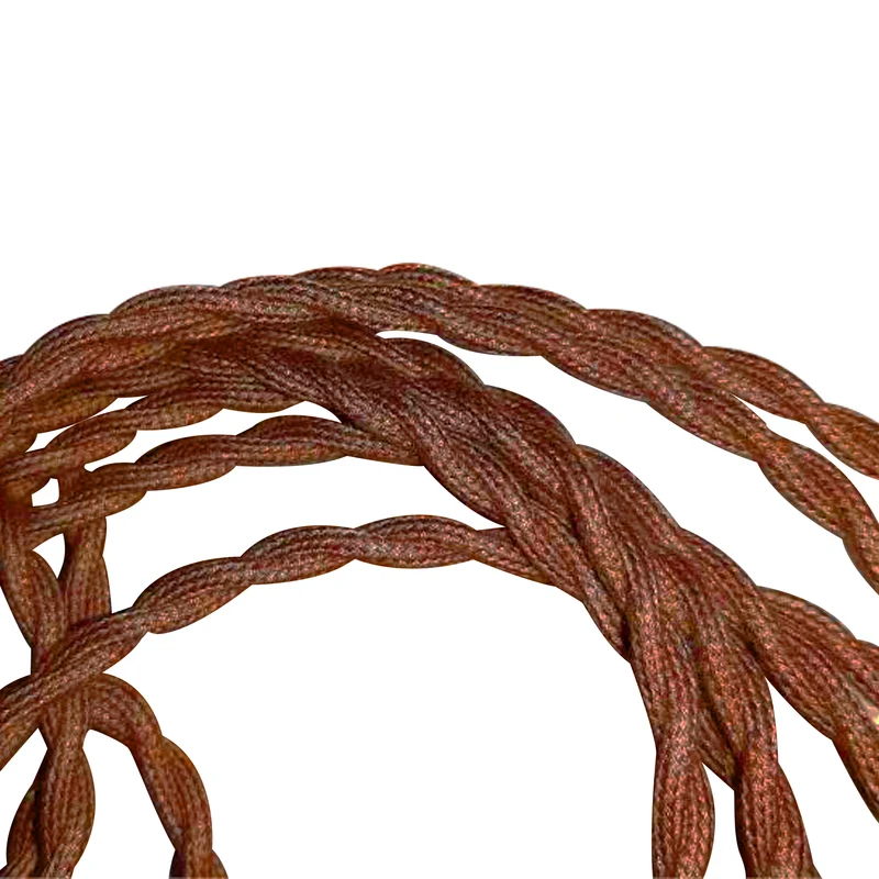 LEDSone Câble Textile Torsadé Marron 2 Fils (2x0,75mm²) - Vintage ~ 3214