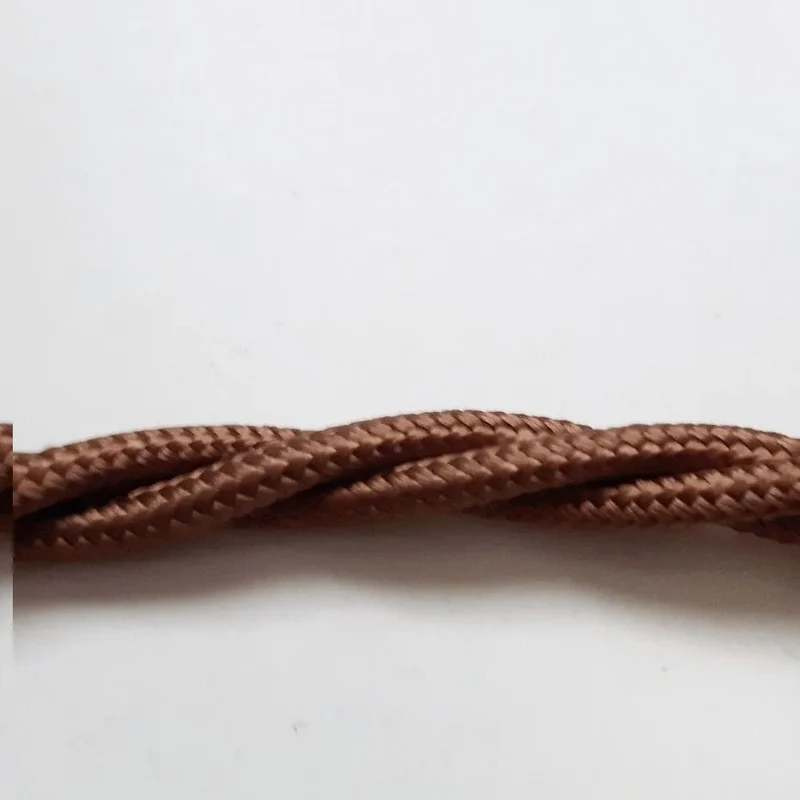 LEDSone Câble Électrique Textile Torsadé Marron 3x0,75 mm² ~ 3192