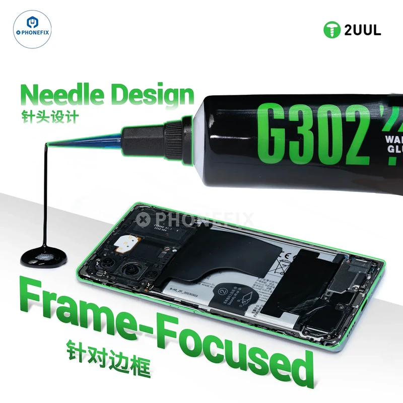 Colle 2UUL G301 G302 WAHE pour écran de téléphone à bords étroits
