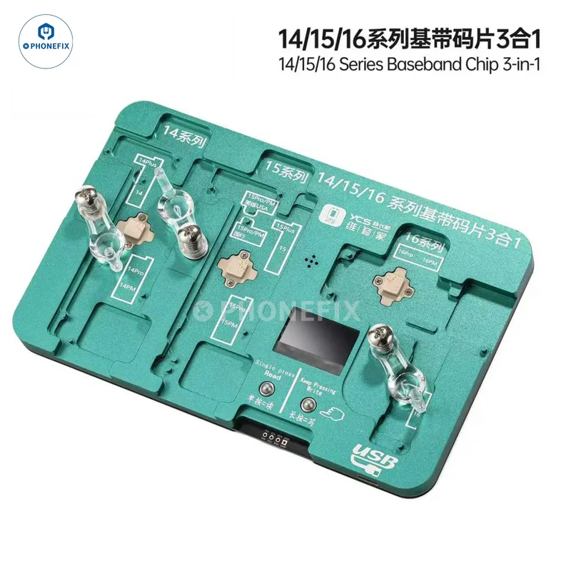 Programmateur de lecture et d'écriture EEPROM de bande de base 3-en-1 YCS pour iPhone 14/15/16