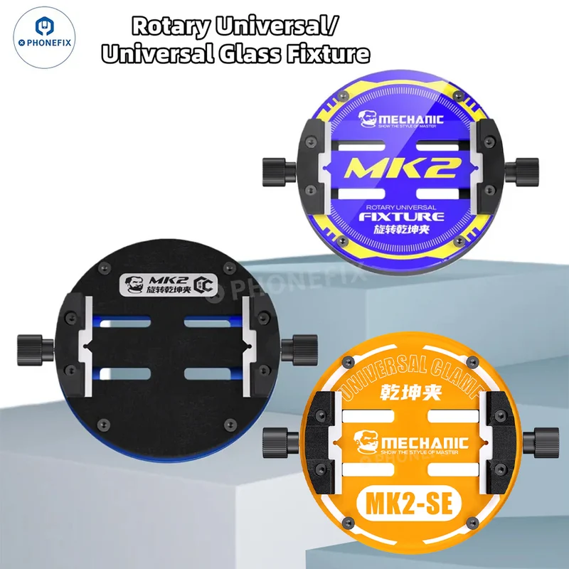 MECHANIC MK2 Support rotatif universel en verre pour la réparation de circuits imprimés de téléphones