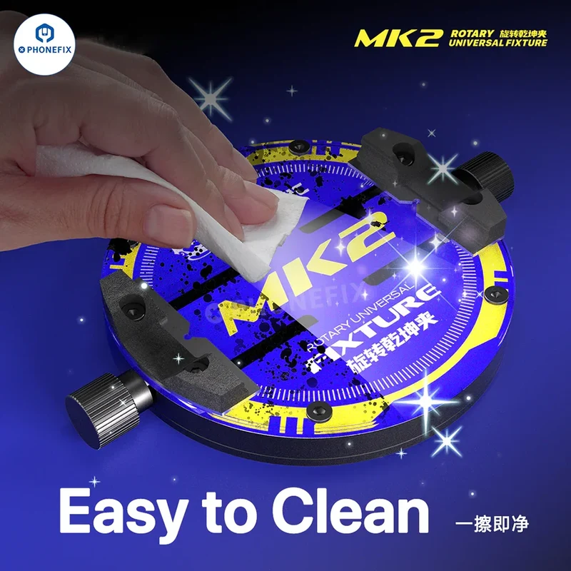 MECHANIC MK2 Support rotatif universel en verre pour la réparation de circuits imprimés de téléphones