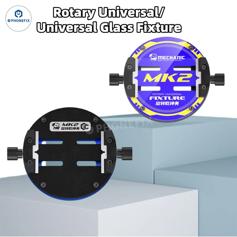 MECHANIC MK2 Support rotatif universel en verre pour la réparation de circuits imprimés de téléphones