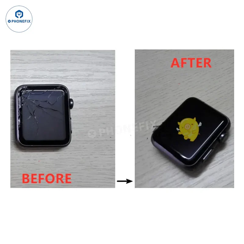 Verre d'écran externe avec OCA pour Apple Watch Series S1 à S11 SE Ultra