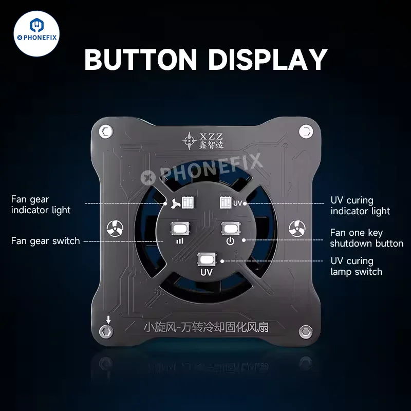 Masque de soudure à polymérisation UV et ventilateur de refroidissement XZZ 3W 2 en 1