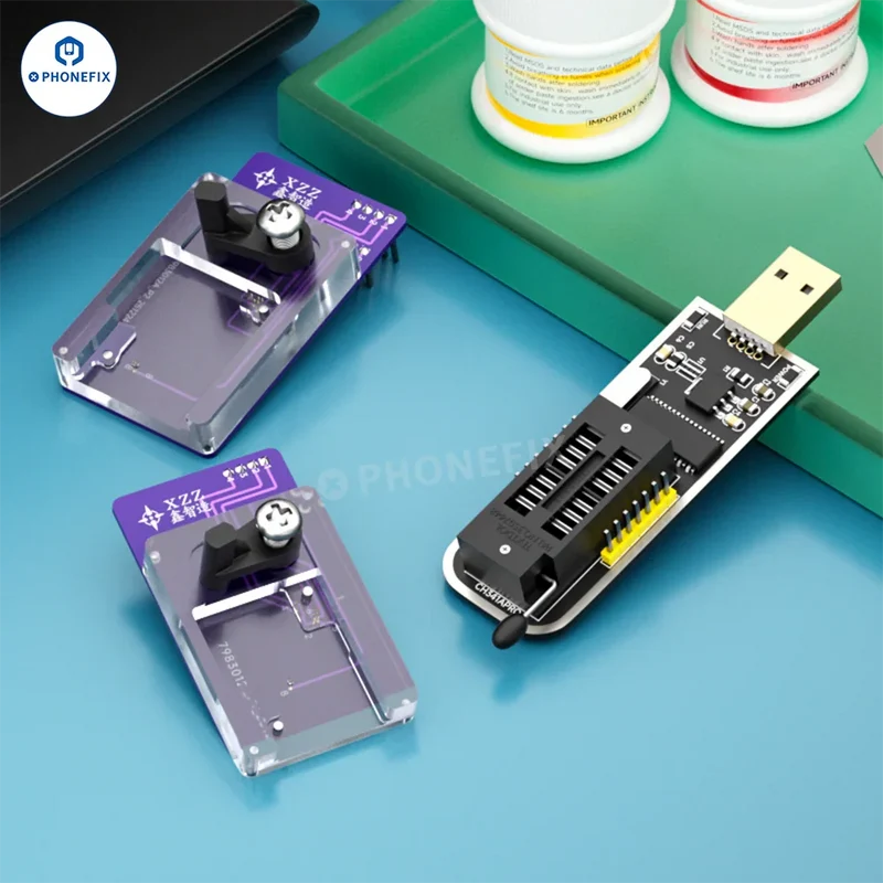 Outil de lecture et d'écriture de la puce EEPROM de charge XZZ CH341A U2 pour la réparation d'iPhone