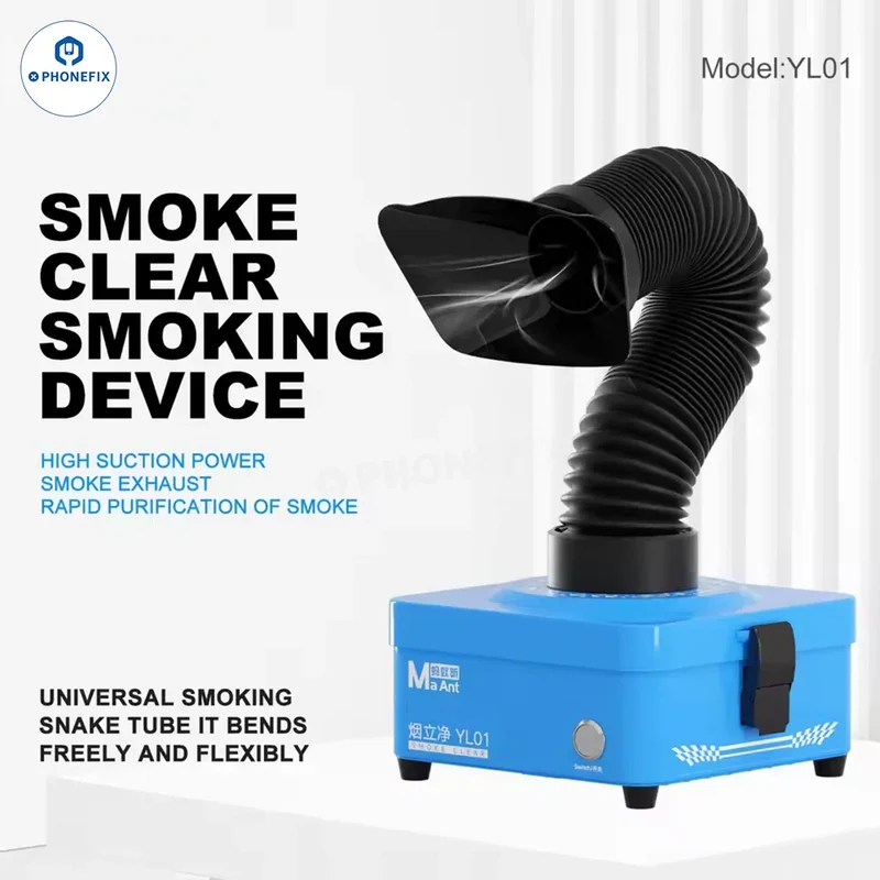 Extracteur de fumées de bureau MaAnt YL01 pour la réparation de soudure de téléphones