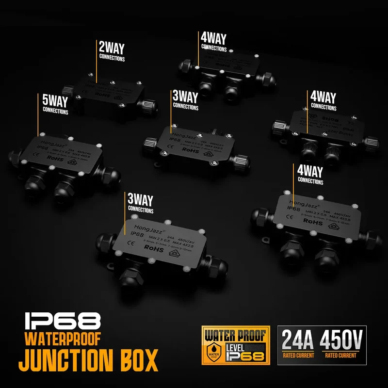 Boîte de Jonction Étanche IP68 pour Câble Électrique ~5599