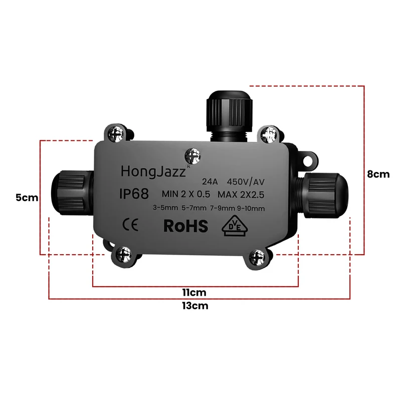 Boîte de Jonction Étanche IP68 pour Câble Électrique ~5599