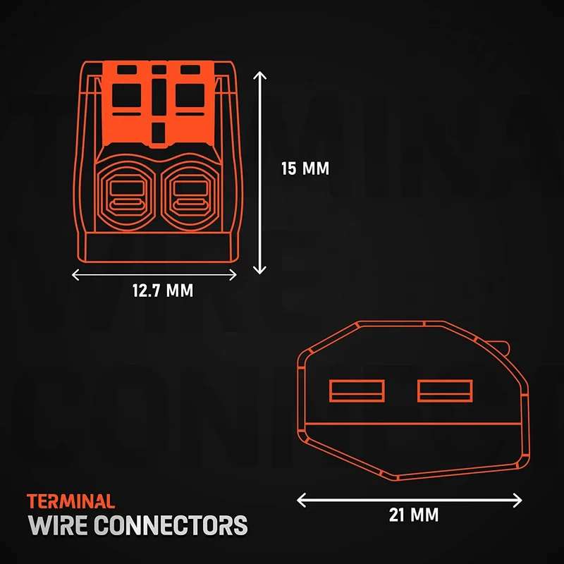 LEDSone Connecteur Électrique à Ressort Réutilisable à Levier – 2 Conducteurs ~2035