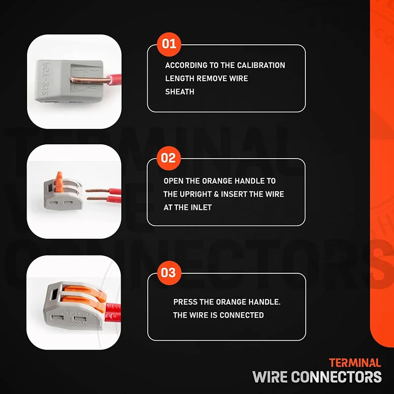 LEDSone Connecteur Électrique à Ressort Réutilisable à Levier – 2 Conducteurs ~2035