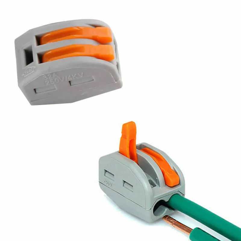 LEDSone Connecteur Électrique à Ressort Réutilisable à Levier – 2 Conducteurs ~2035
