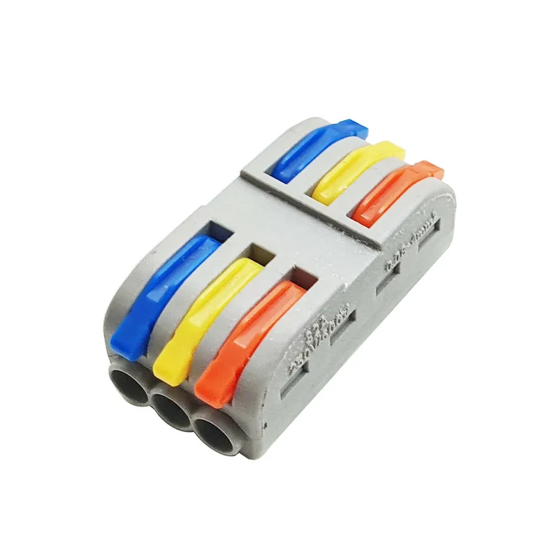 Connecteur Électrique Rapide 3 Voies à Levier – Clipsable et Réutilisable ~2038