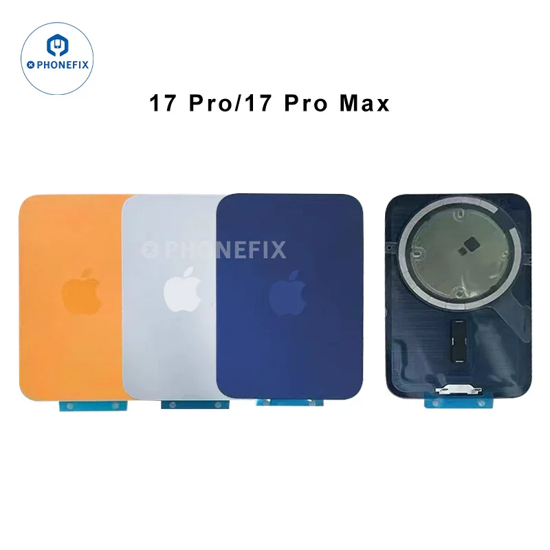 Verre arrière pour iPhone 17/Air/17 Pro Max avec anneau magnétique MagSafe