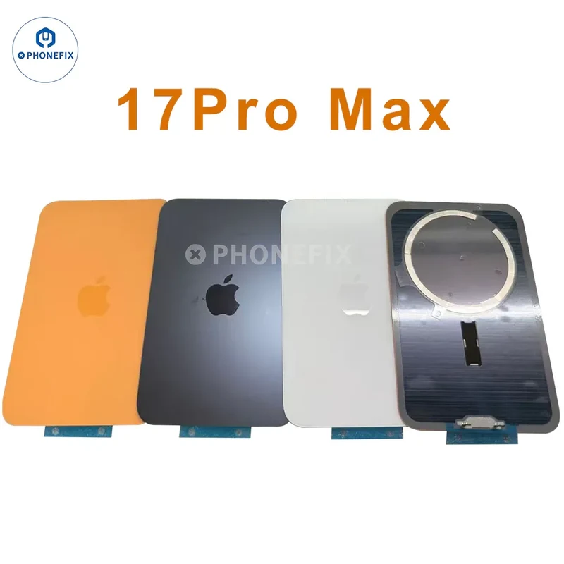 Verre arrière pour iPhone 17/Air/17 Pro Max avec anneau magnétique MagSafe