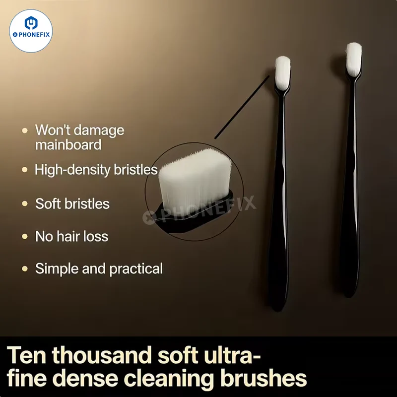 Brosse de nettoyage des plots de soudure de la puce CPU de carte mère YCS pour la réparation de téléphones