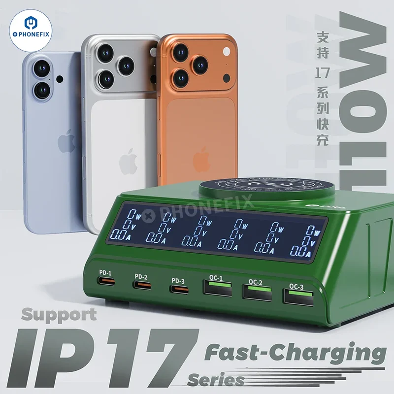 Station de recharge sans fil multiport 2UUL PC11 pour la réparation de téléphones portables