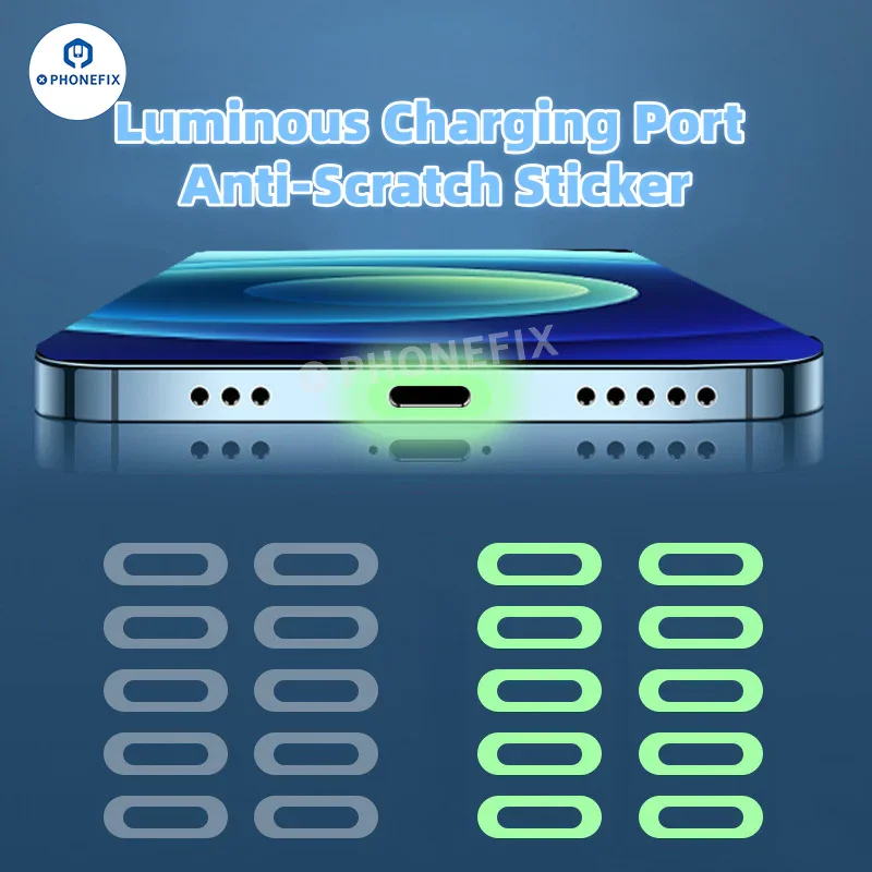 Film protecteur lumineux pour port de charge de téléphones portables