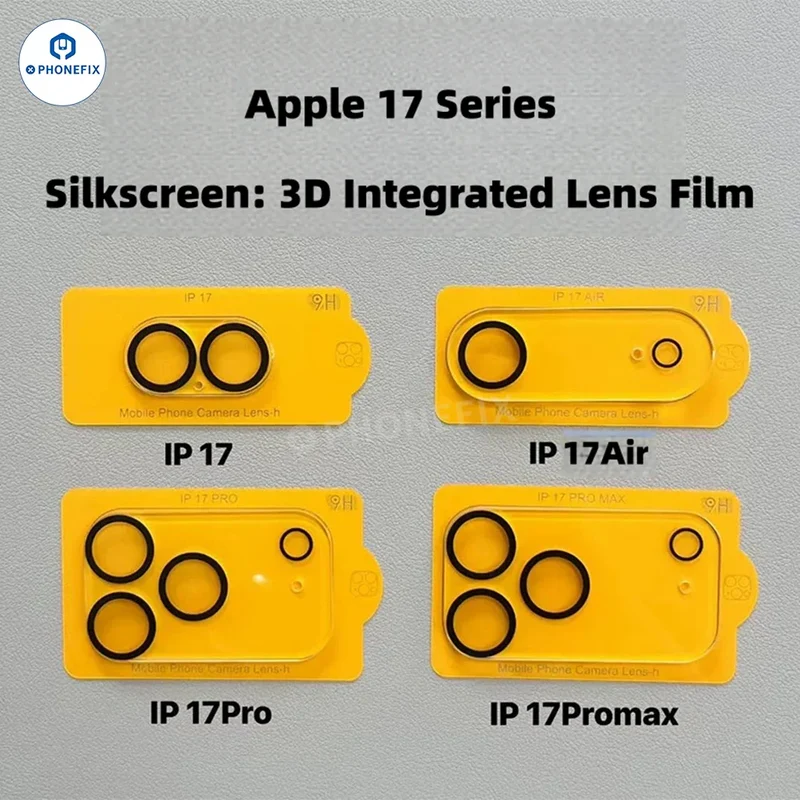 Protection d'objectif 3D HD pour caméra arrière iPhone 16-17 Pro Max