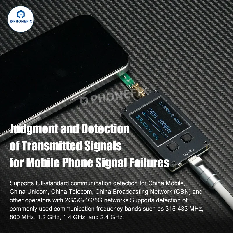 Testeur de fréquence de signal F2400 pour la réparation de téléphones/Bluetooth/WiFi/clés de voiture
