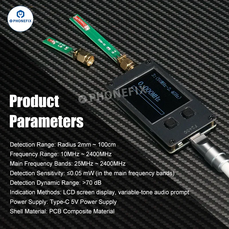Testeur de fréquence de signal F2400 pour la réparation de téléphones/Bluetooth/WiFi/clés de voiture