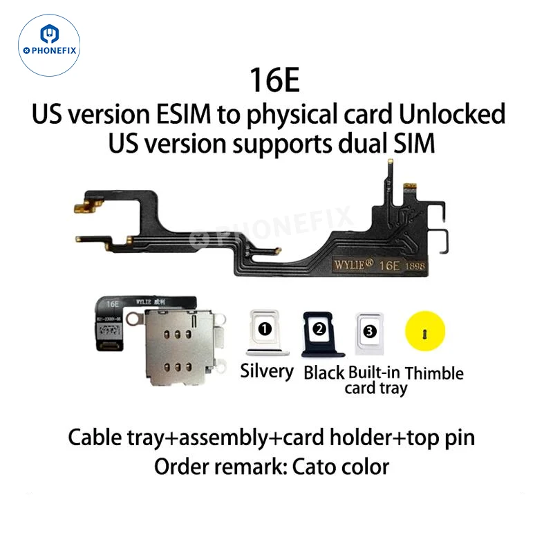 Kit WYLIE iPhone 14-17 eSIM vers 2 SIM MEP compatible avec la puce DB UltraSnow