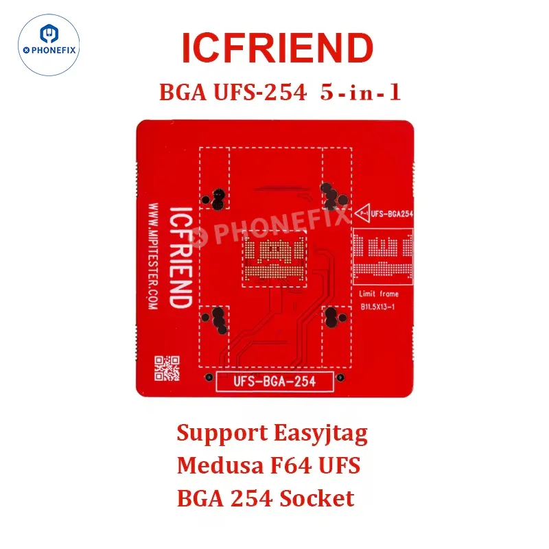 Boîtier MiPi Plus, programmateur de circuits intégrés eMMC UFS avec support BGA153/254/297