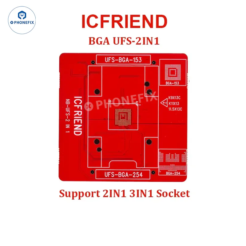 Boîtier MiPi Plus, programmateur de circuits intégrés eMMC UFS avec support BGA153/254/297