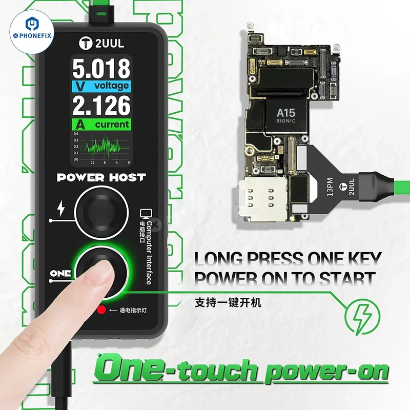 2UUL PW15 Power Host Allumage en un clic pour la réparation de téléphones portables