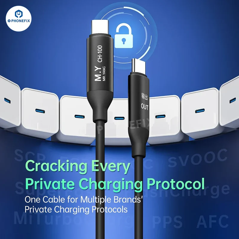 Câble de données à charge rapide YCS Mr. Yang CH-100 avec conversion de protocole