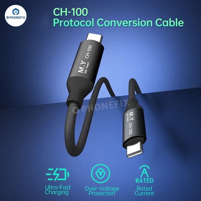 Câble de données à charge rapide YCS Mr. Yang CH-100 avec conversion de protocole