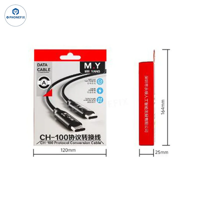 Câble de données à charge rapide YCS Mr. Yang CH-100 avec conversion de protocole
