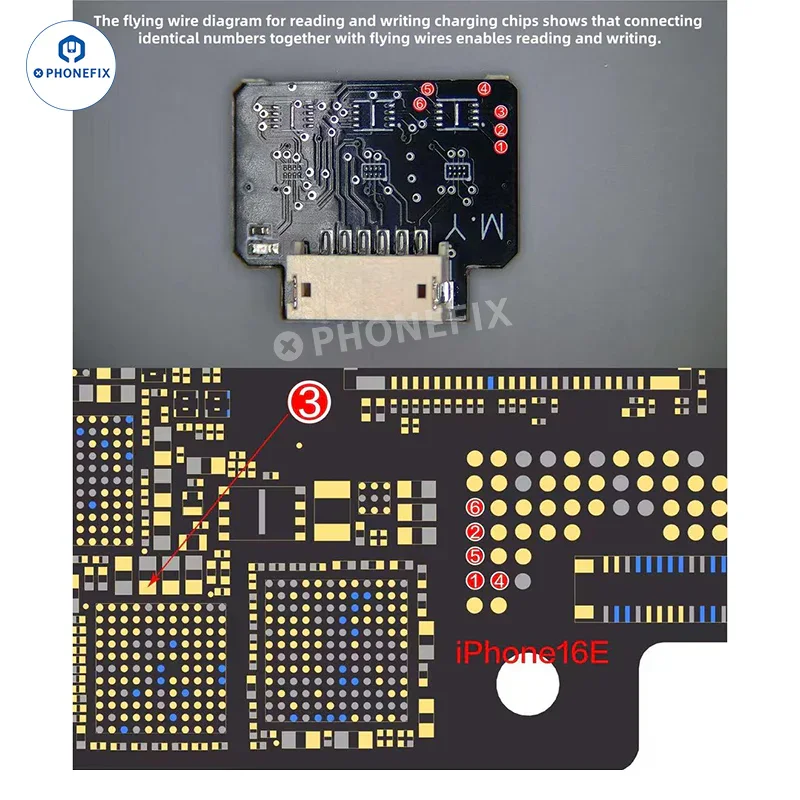 Outil de lecture et d'écriture de la puce EEPROM de charge YCS MY pour la réparation d'iPhone
