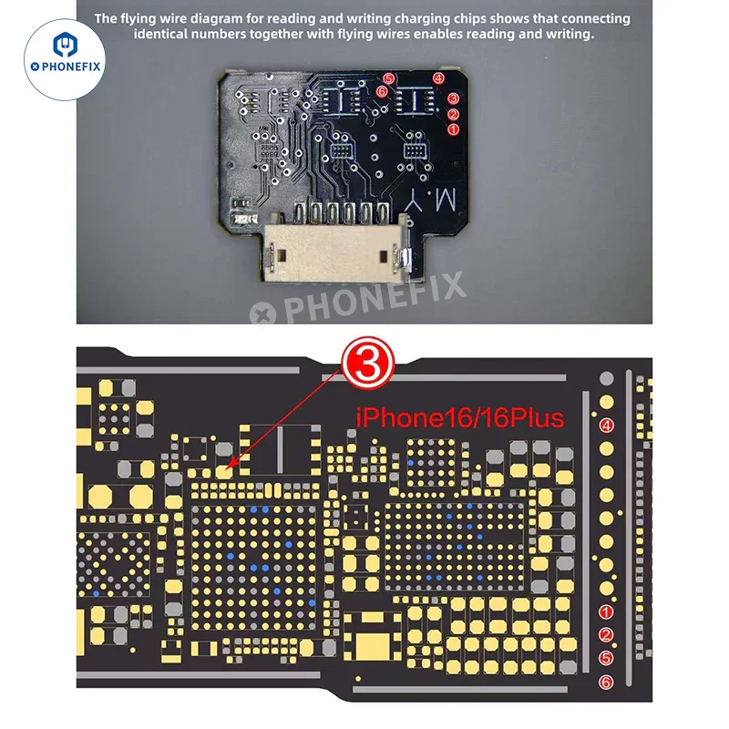 Outil de lecture et d'écriture de la puce EEPROM de charge YCS MY pour la réparation d'iPhone