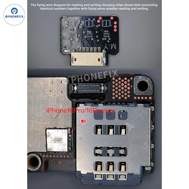 Outil de lecture et d'écriture de la puce EEPROM de charge YCS MY pour la réparation d'iPhone