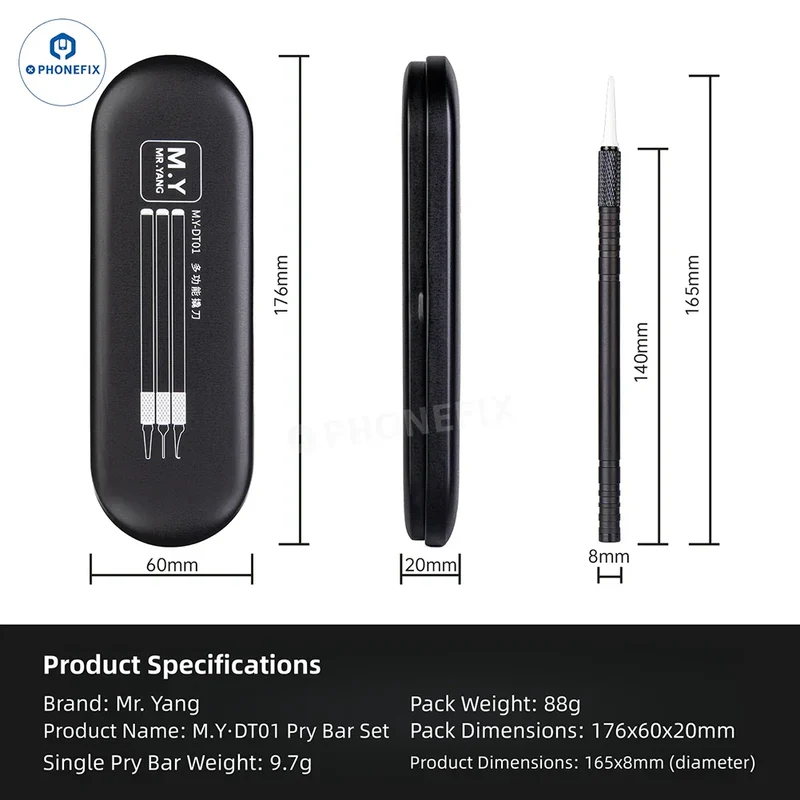 Kit de lames multifonctions YCS MY DT01 pour la réparation de téléphones portables