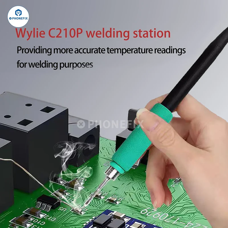 Station de soudage intelligente WYLIE C210P 200W pour la réparation de téléphones portables