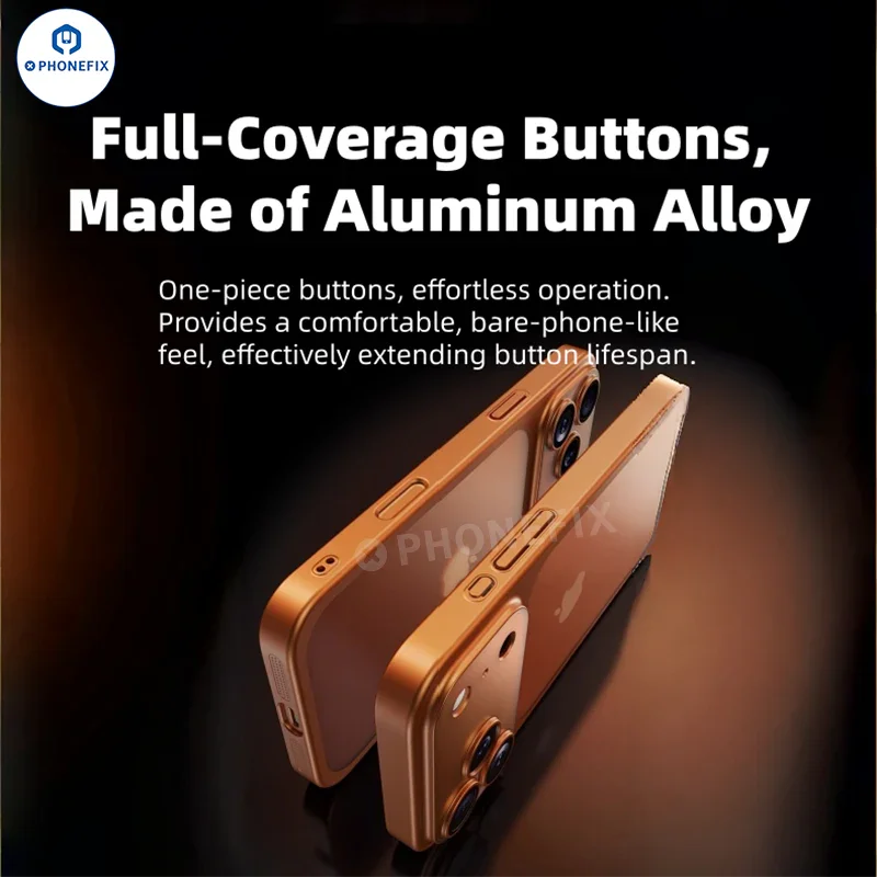 Coque de téléphone ultra-mince mate électroplaquée pour iPhone 15-17 Pro Max