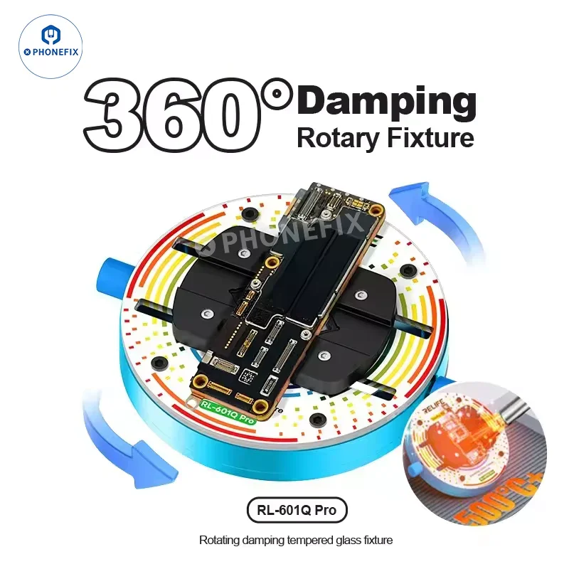 RELIFE RL-601Q PRO - Dispositif de soudage rotatif en verre pour circuits imprimés de téléphones et circuits intégrés (CI)