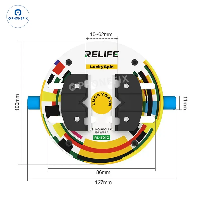 RELIFE RL-601Q PRO - Dispositif de soudage rotatif en verre pour circuits imprimés de téléphones et circuits intégrés (CI)